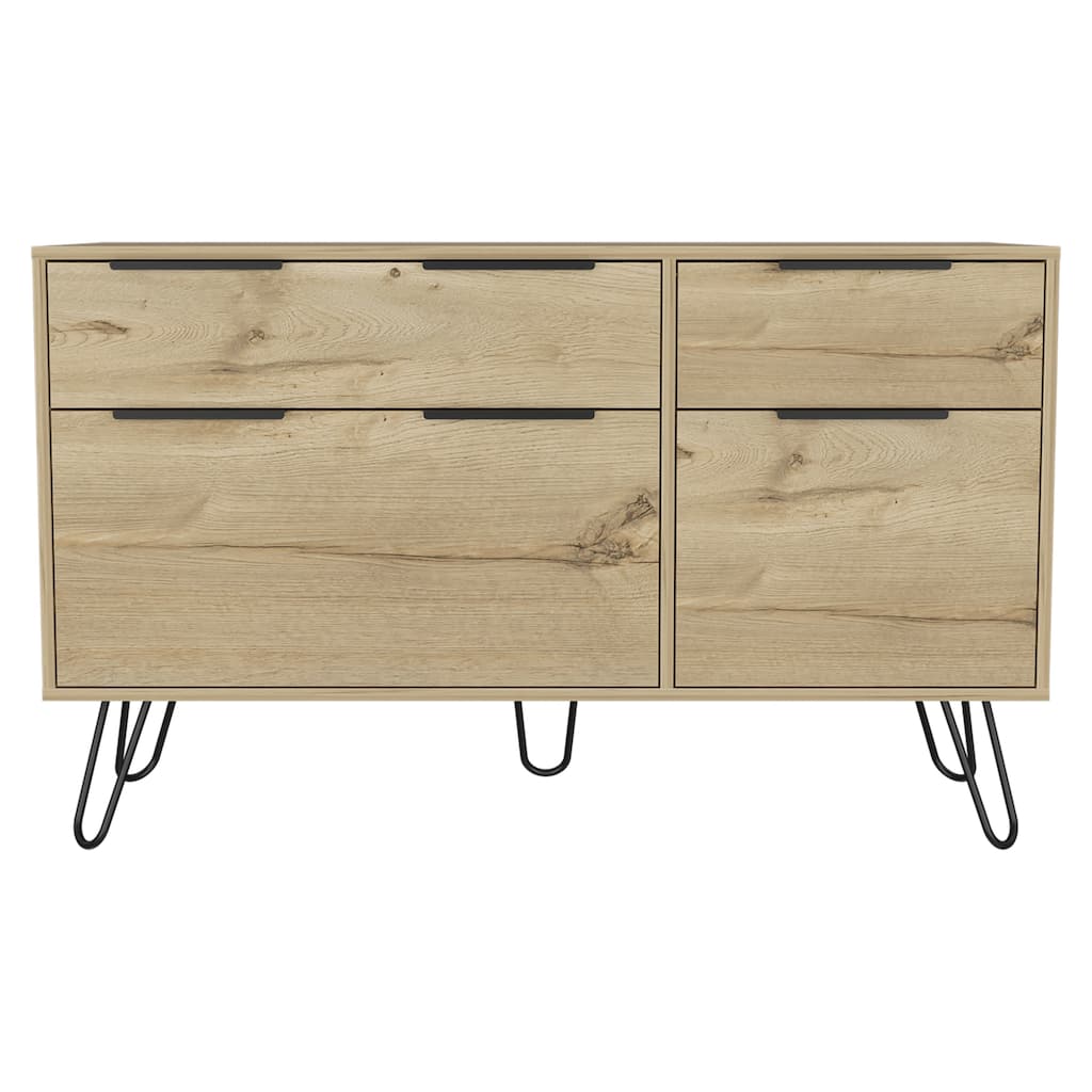 Double Dresser for Bedroom ,Living Room ,Apartment, Light Oak