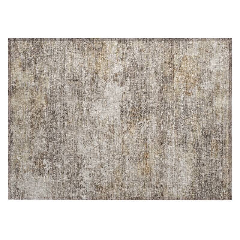 Machine Washable Indoor/ Outdoor Casual Ombre Chantille Rug