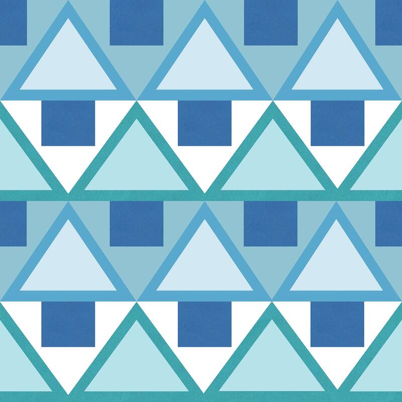 Aelfie Blue Madaket Geometric Peel & Stick Wallpaper