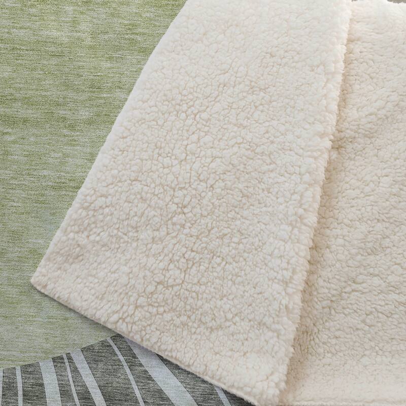 Premium Machine Washable Modern Sun Sherpa Throw Blanket