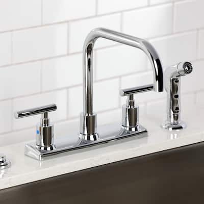 Kingston Brass Manhattan Two-Handle 2-Hole 8" Centerset Kitchen Faucet