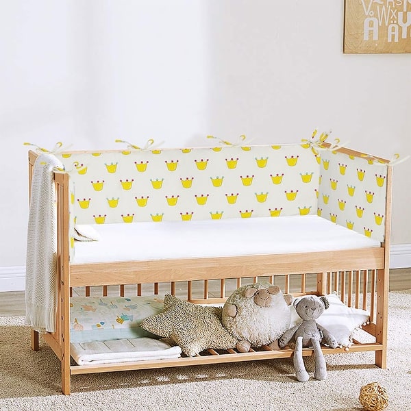 Shop Orvisinc Cotton 2 Piece Nursery Crib Bumper Pads For Cribs