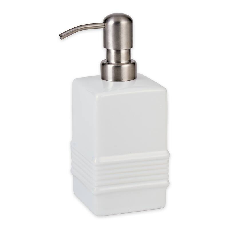 Stoneware Soap Pump Dispenser - White