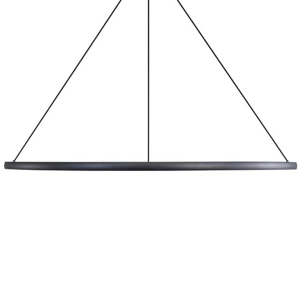 slide 2 of 5, Golden Lighting 5460-71 Veritas 71" Wide Ring Chandelier Sand Black