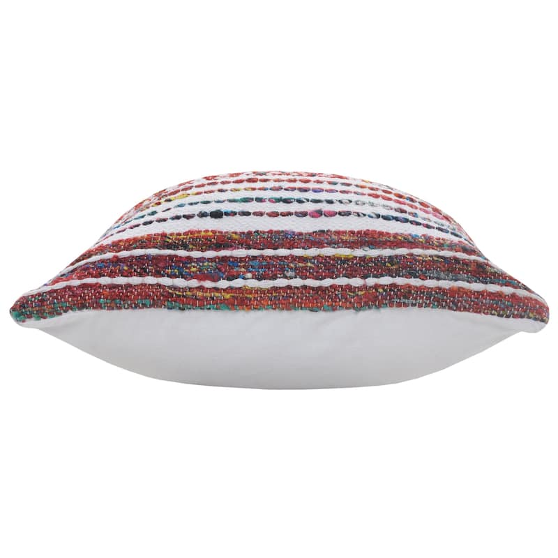 Sevita Colorful Chindi Geometric Patterned Throw Pillow
