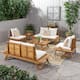 Option Teak Finish + White Cushion