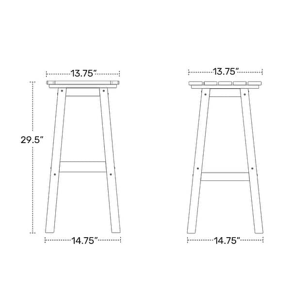 Laguna Hdpe All Weather Outdoor Patio 29" Round Bar Stool
