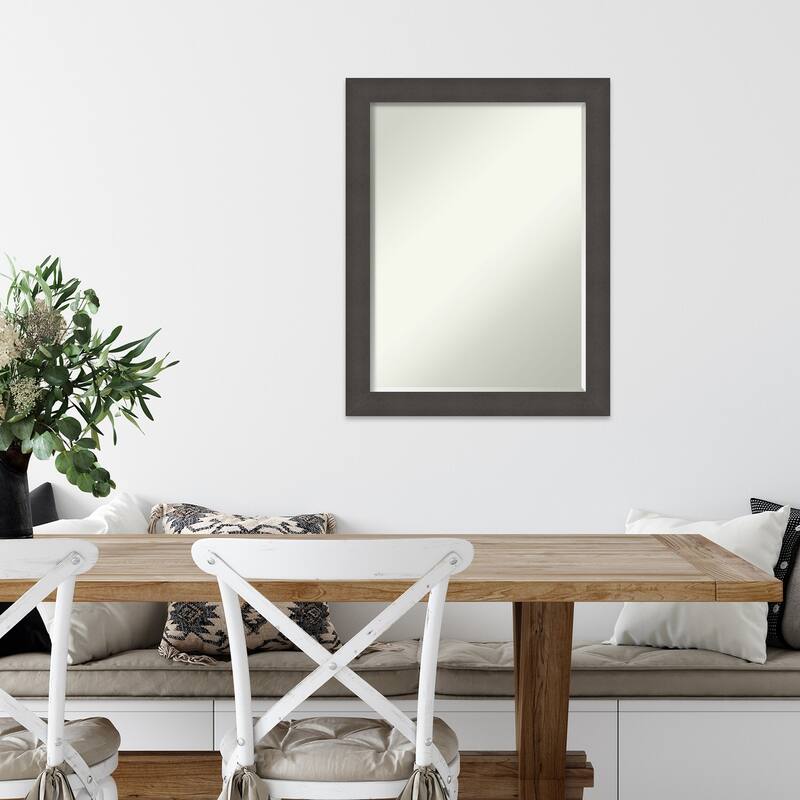 Blaine Narrow Half-Inch-Bevel Framed Wall Mirror - Glass Size 18x24