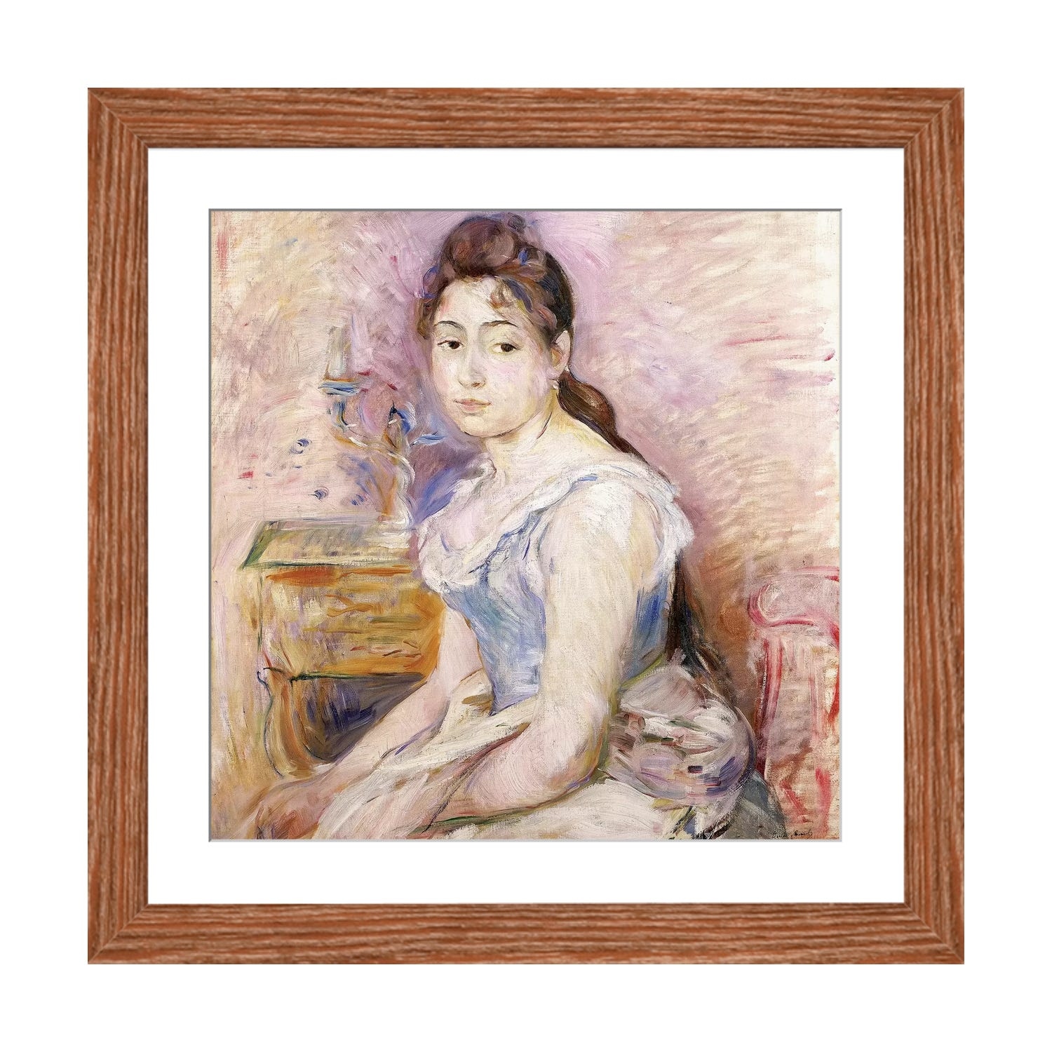 BertheMorisot、JEUNE FILLE AU CORSET BLEU iCanvas 