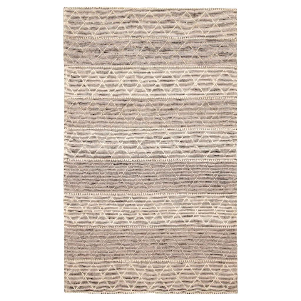 ECARPETGALLERY Braid weave Sienna Khaki Wool Rug - 4'11 x 8'0