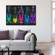 preview thumbnail 43 of 64, Luminous Party Champagne, Colorful Party Bubbles Modern Black Canvas Wall Art Print for Dining Room