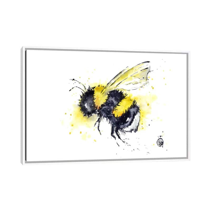 iCanvas "Buzz" by Lisa Whitehouse Framed - White - 18x26