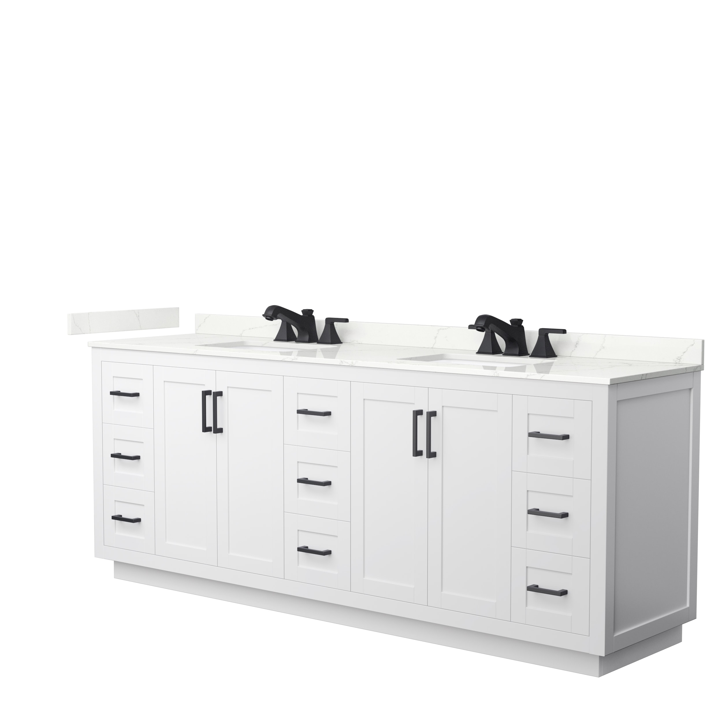 Miranda 84-inch Double Vanity, Quartz Top