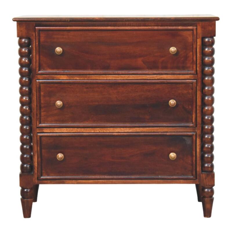 Artisan Furniture Solid Wood Barclay 3 Drawer Chest Brown