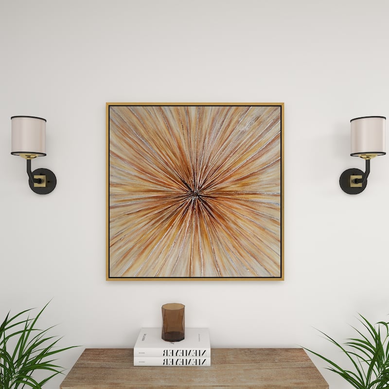 Canvas Radial Starburst Framed Wall Art