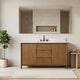 preview thumbnail 33 of 72, Vanity Art Lucerne Freestanding Bathroom Vanity with Stone Top, Hidden Power Station, Hair Dryer Holder, USB Charging Shelf 60" - Tan