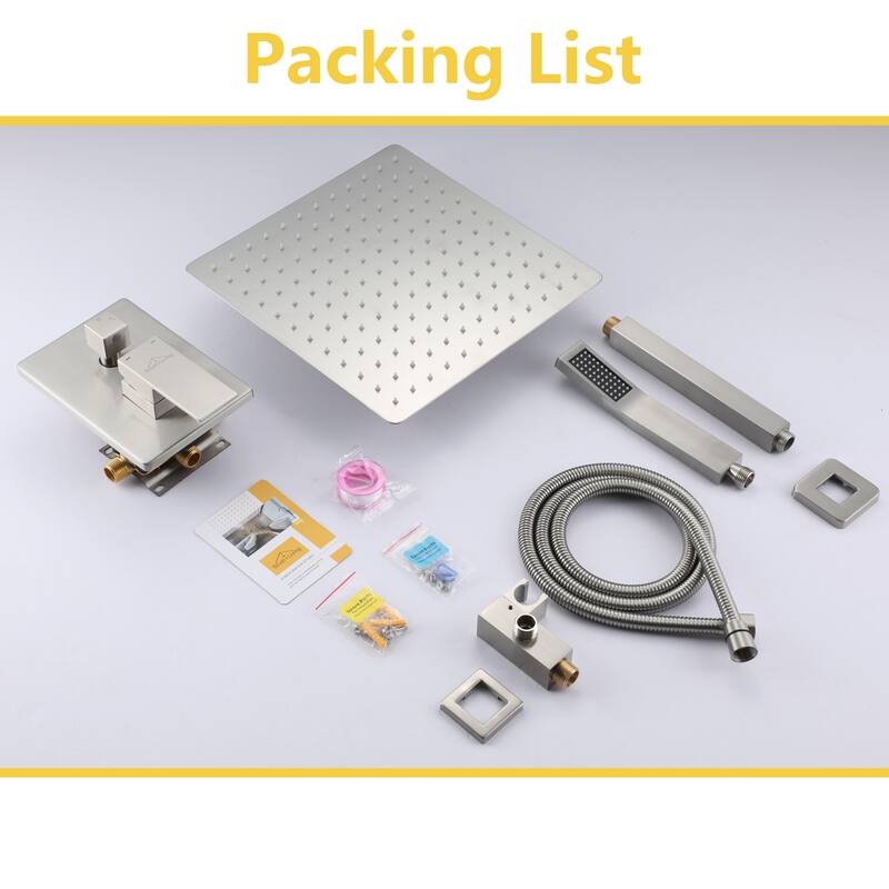 2-Function 10/12/16 In Ceiling Mounted Shower System