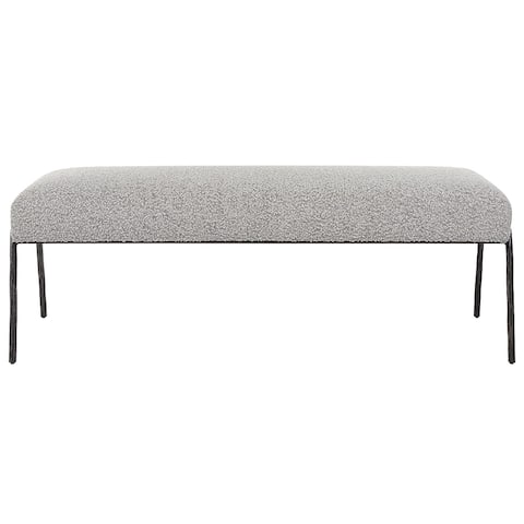 Uttermost Jacobsen Modern Gray Bench - 56"W X 20"H X 19"D