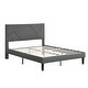 preview thumbnail 3 of 7, Queen Size Upholstered Platform Bed Frame with Wood Slat Support, No Box Spring Required, Easy Assembly