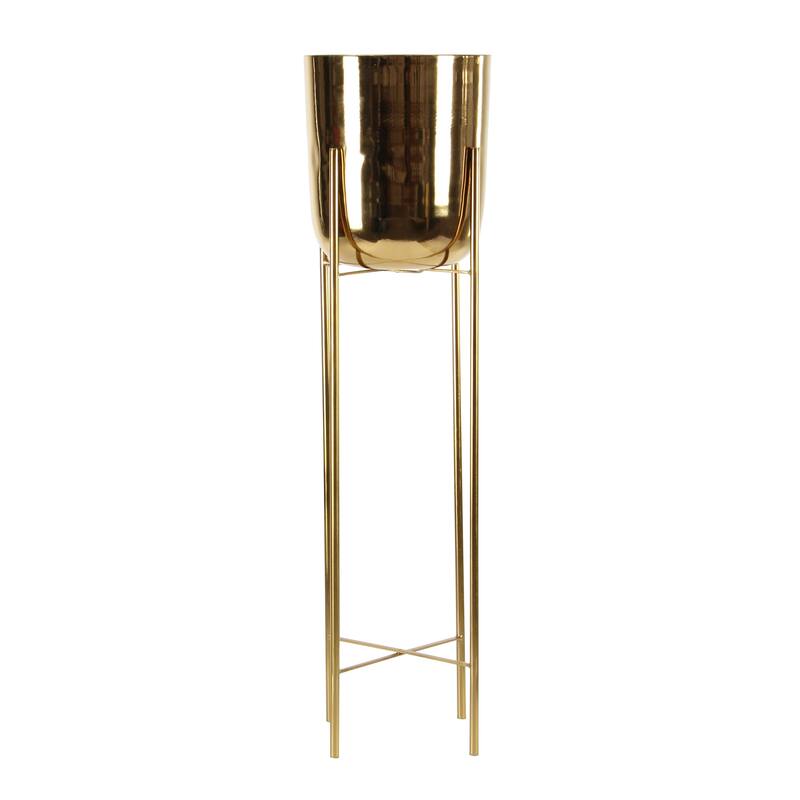 Modern Metallic Glam Planter Collection - Set of 2 - Multiple Sizes - Gold, Silver, White or Black