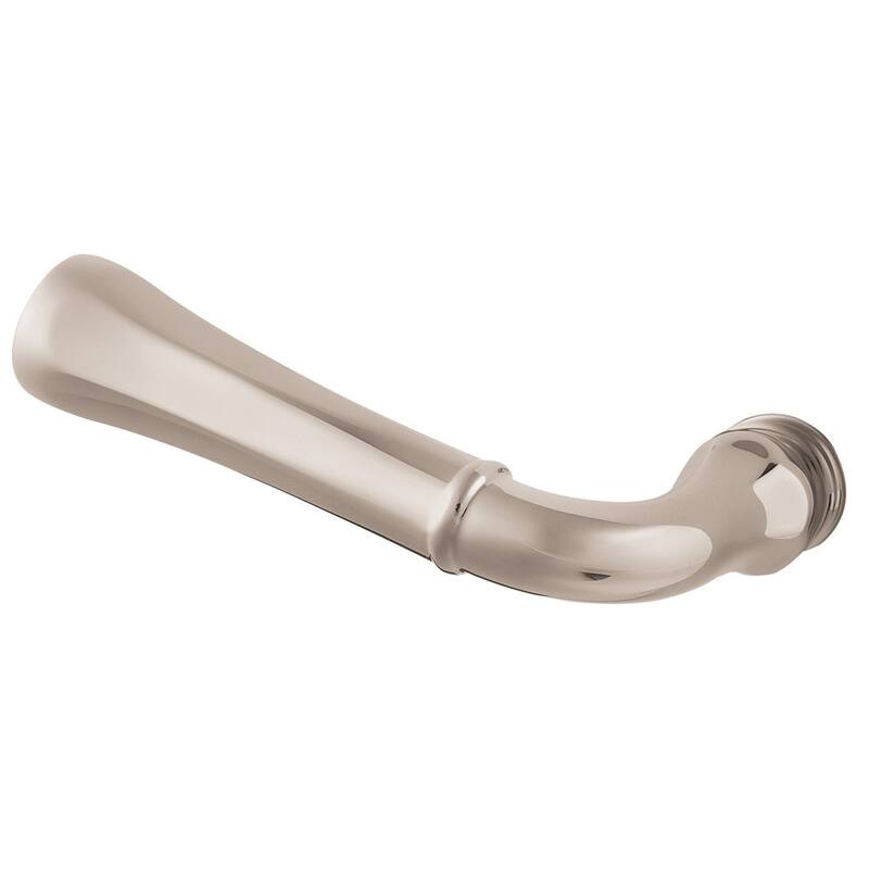 Baldwin Single Left Hand Estate Lever Minus Rosettes - Lifetime Polished Nickel