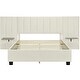 preview thumbnail 47 of 64, Full/Queen Size Upholstered Bed with Velvet Headboard and Integrated Shelves