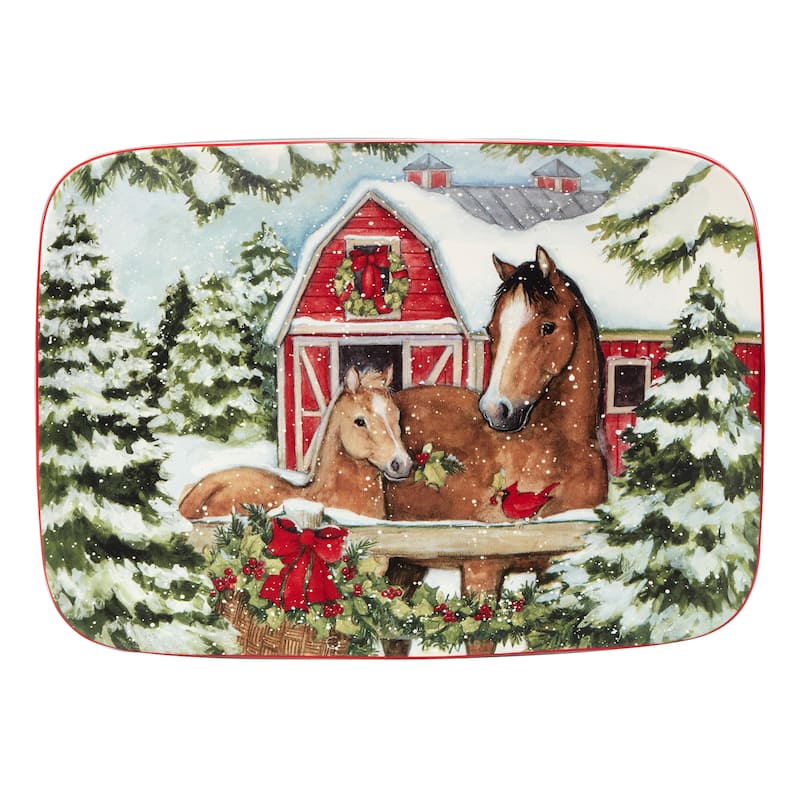 Certified International Homestead Christmas 16 oz. Mugs, Set of 4