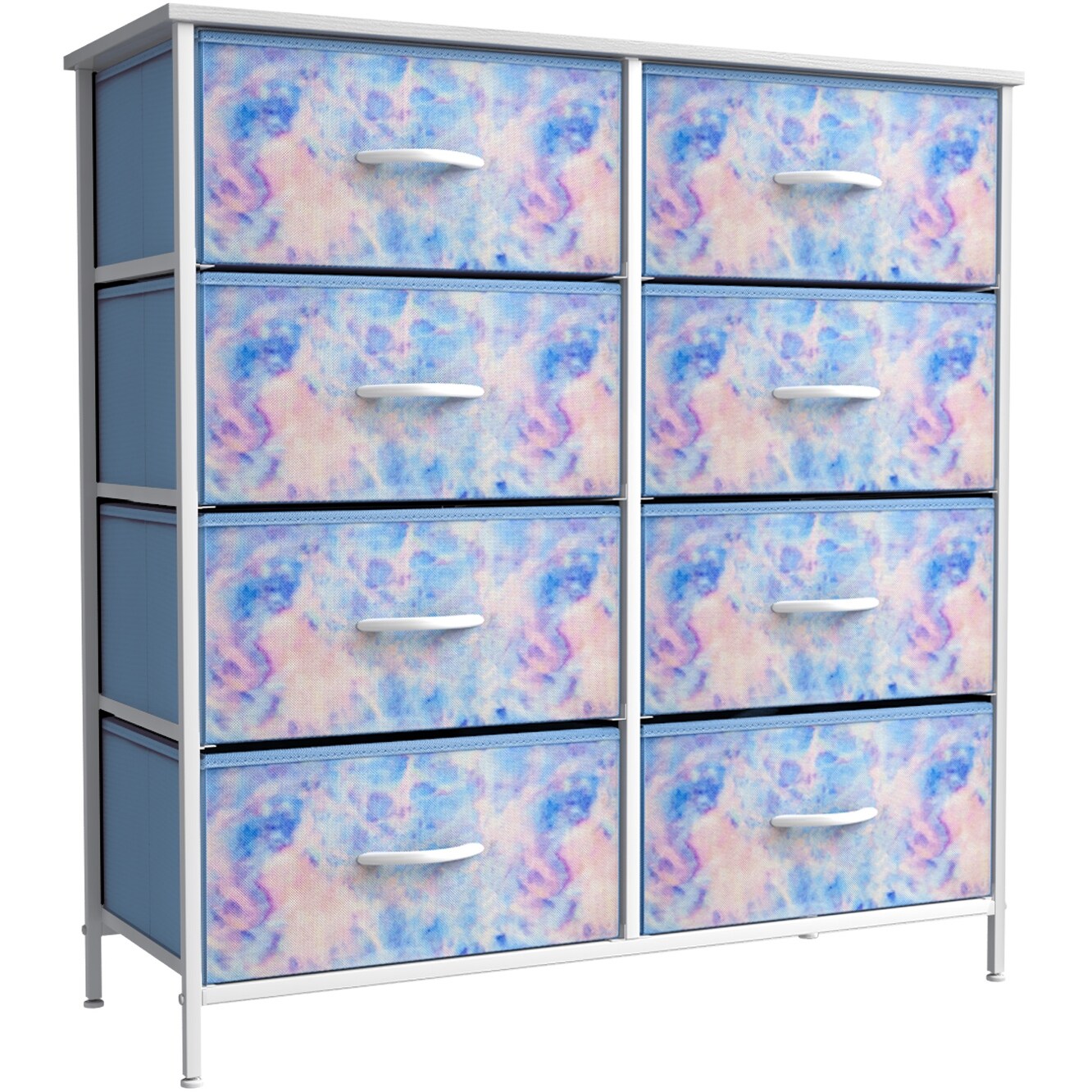 blue fabric dresser Tov Sagura Blue 6-Drawer Dresser – DecoratorsBest main image 1