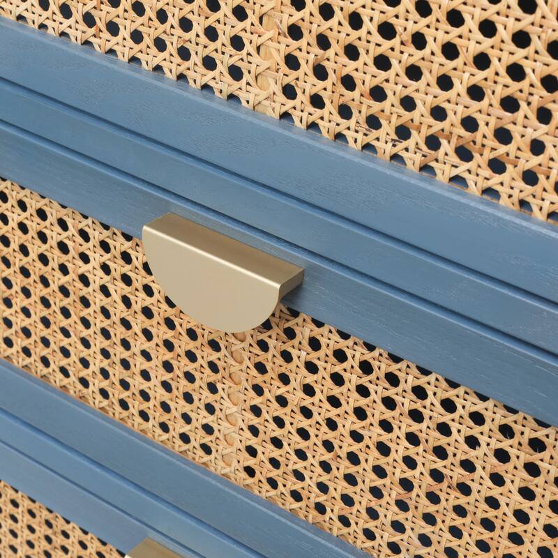 3 Drawer Cabinet,Natural rattan,American Furniture,Suitable for bedroom, living room, study
