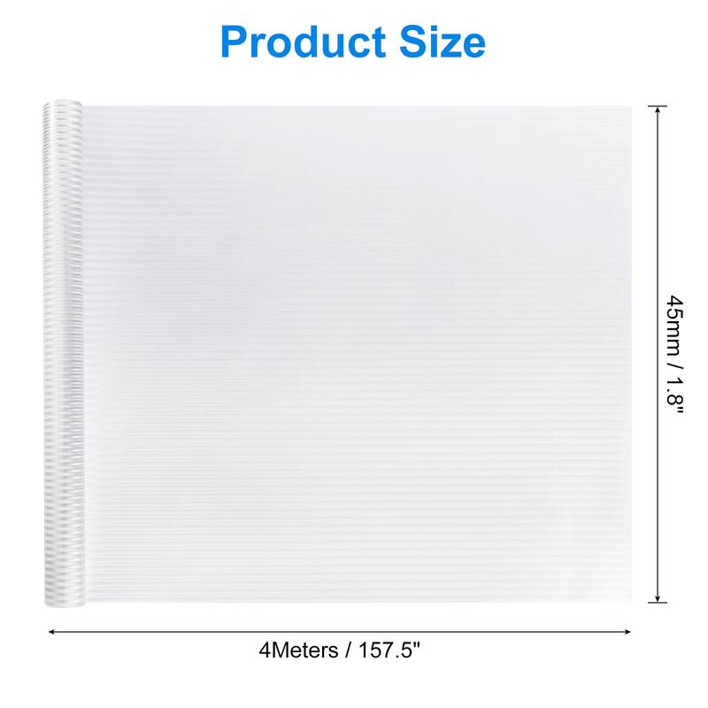 Window Privacy Film, Window Film Vertical Stripes Pattern - White - 157.5 Inch x 1.8 Inch