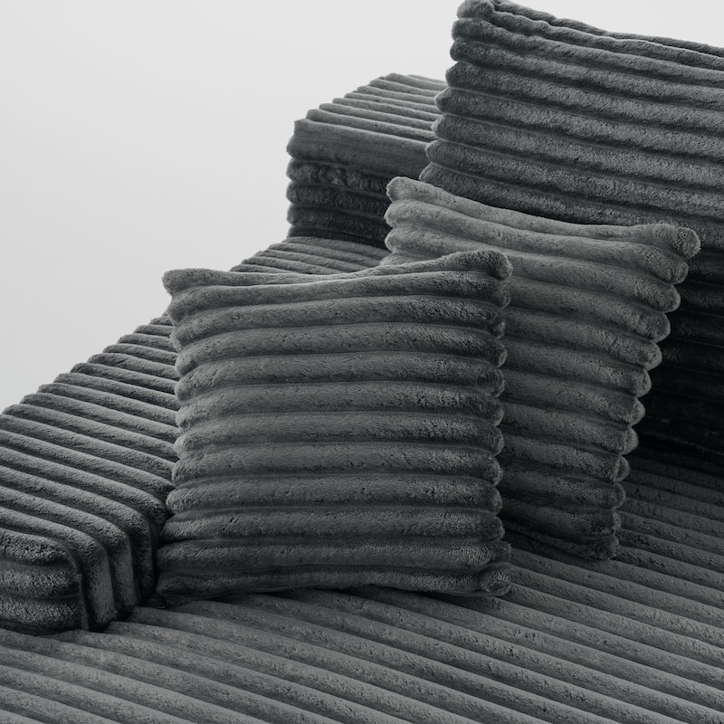 Oversized Upholstered Modular Sectional Chaise Lounge with Pillows