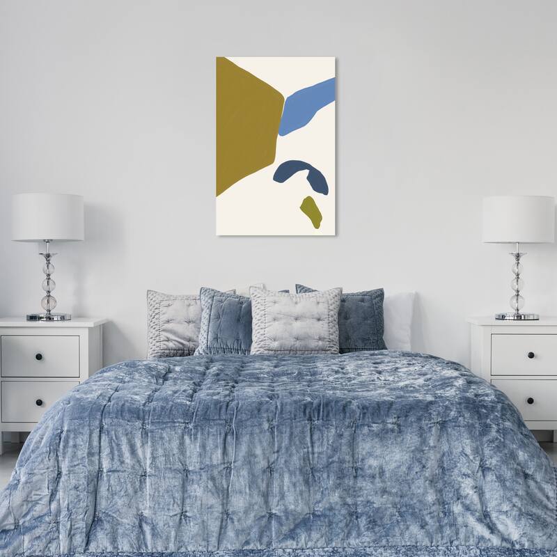 Wynwood Studio Canvas Abstract Abstract Sunglasses Blue and Army Green Modern & Contemporary Wall Art Canvas Print - 36 x 24