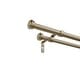 preview thumbnail 3 of 6, ATI Home Topper Double Curtain Rod and Finial Set 36" to 72" - Gold