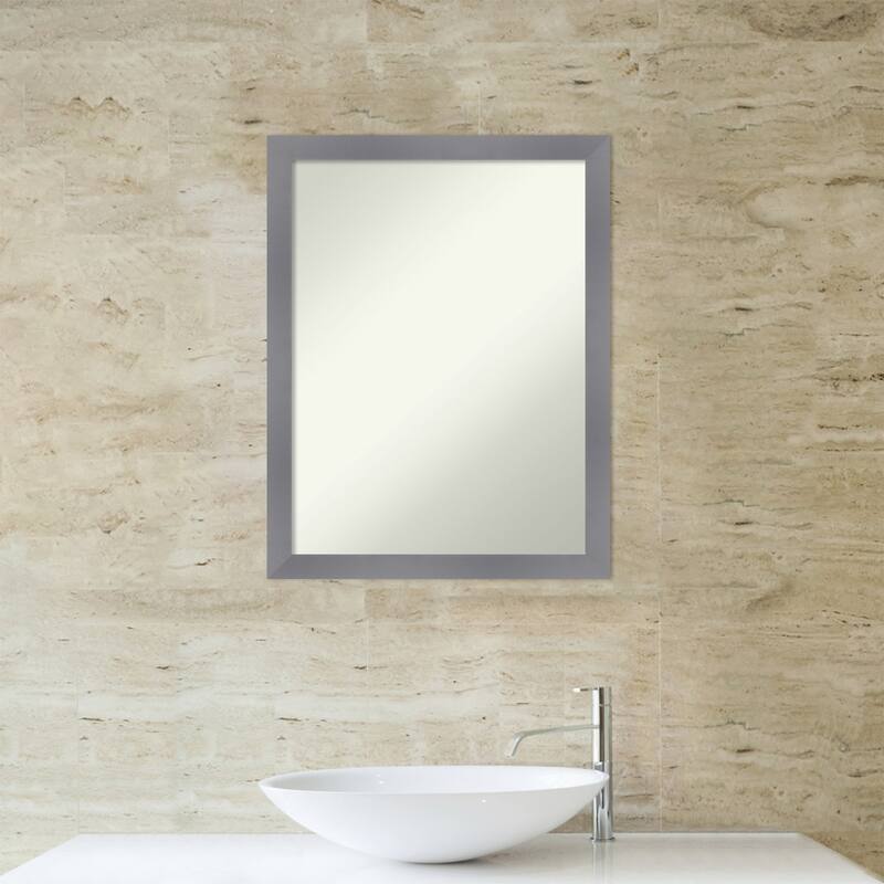 Edwin Non-Beveled Wood Framed Bathroom Vanity Wall Mirror