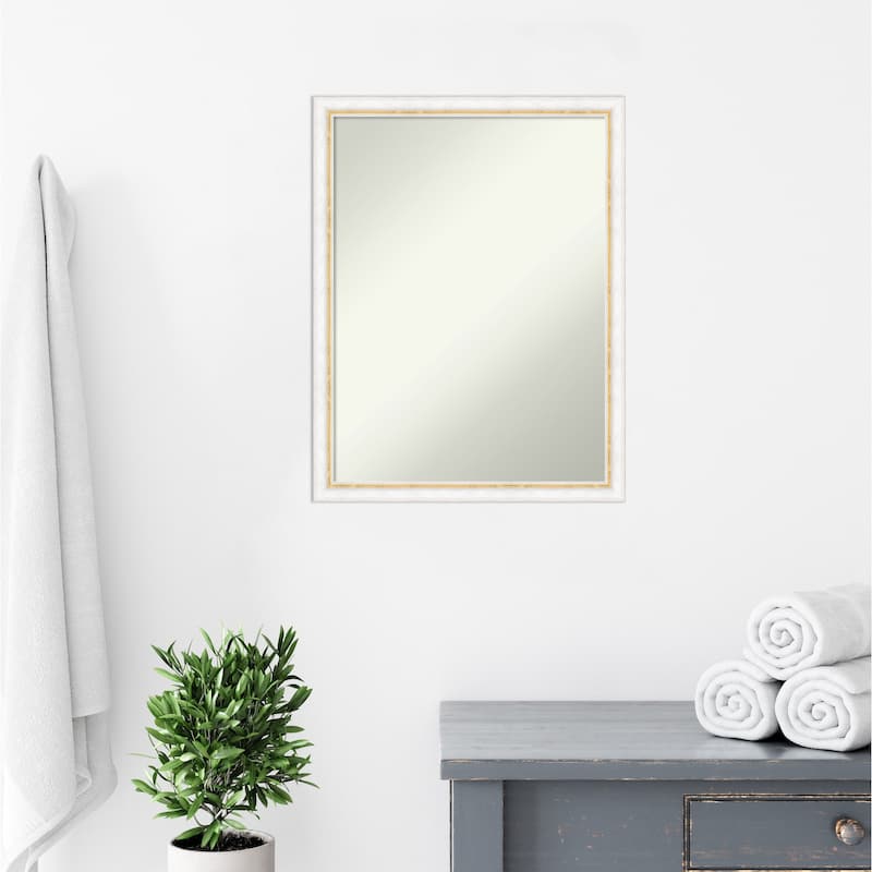 Morgan Non-Beveled Wood Framed Bathroom Vanity Wall Mirror