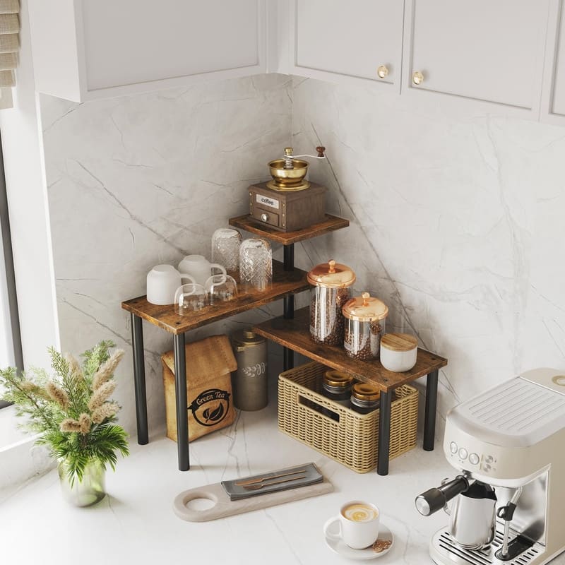 Countertop Organizer Corner Shelf - 15.35"D x 7.08"W x 16.85"H