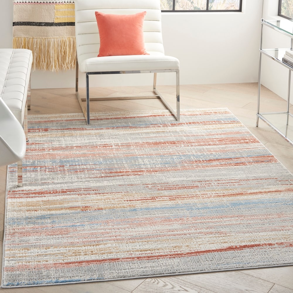 Nourison Elation Modern Abstract Stripe Area Rug