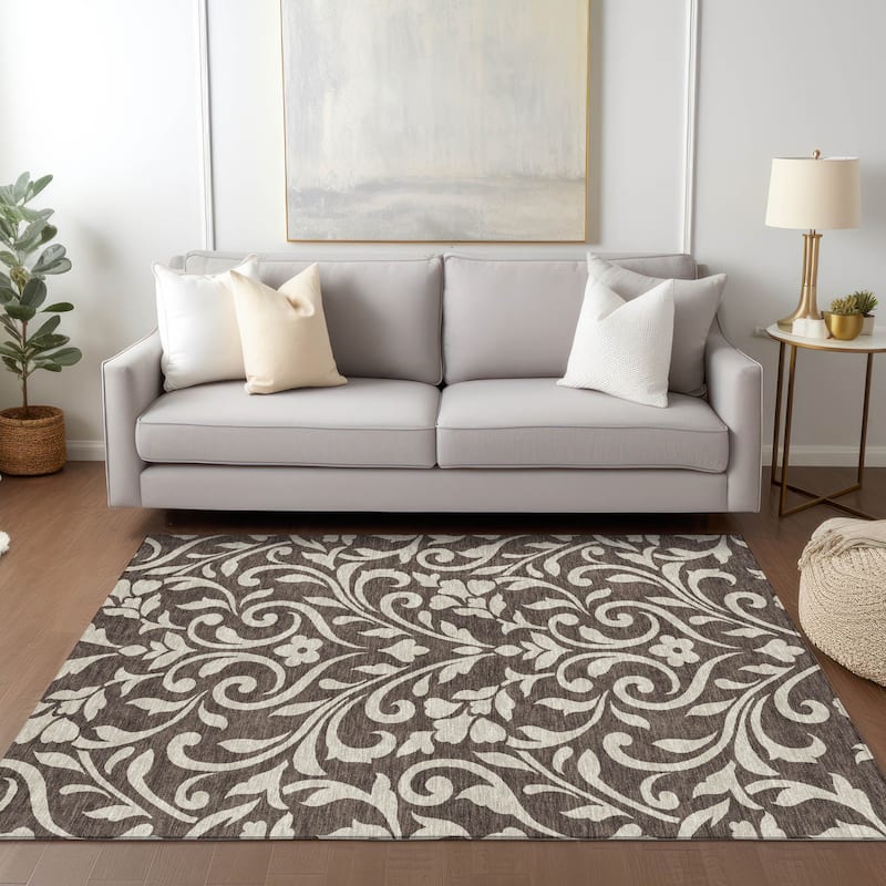 Machine Washable Indoor/ Outdoor Chantille Traditional Rug