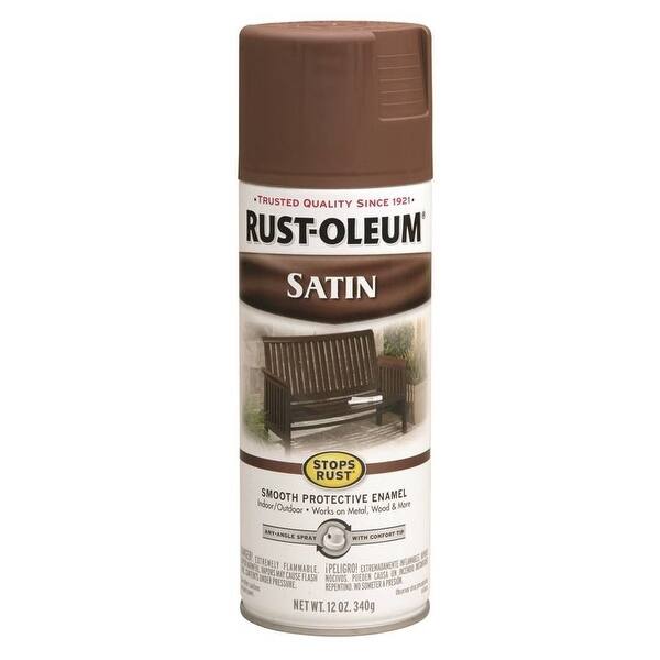 Shop Black Friday Deals On Stops Rust 7774 830 Satin Protective Enamel Spray Paint 12 Oz Chestnut Brown On Sale Overstock 27189246