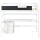 preview thumbnail 23 of 22, Twin Size Loft Bed with Desk, Blackboard, Shelf and 3 Drawers