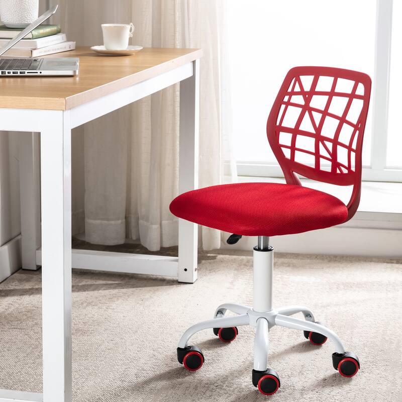 Mesh Ergonomic Swivel Armless Kids Study Chair with Adjustable Height