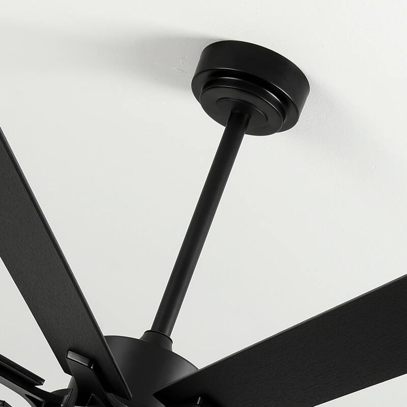 72 Inch Ceiling Fan With Light Kit 3 Color Dimmable LED, DC 6 Speed ,8 PCS Plywood Reversible Blades