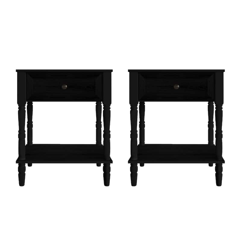 Clayfell Ruston 1 Drawer Nightstand (Set of 2)