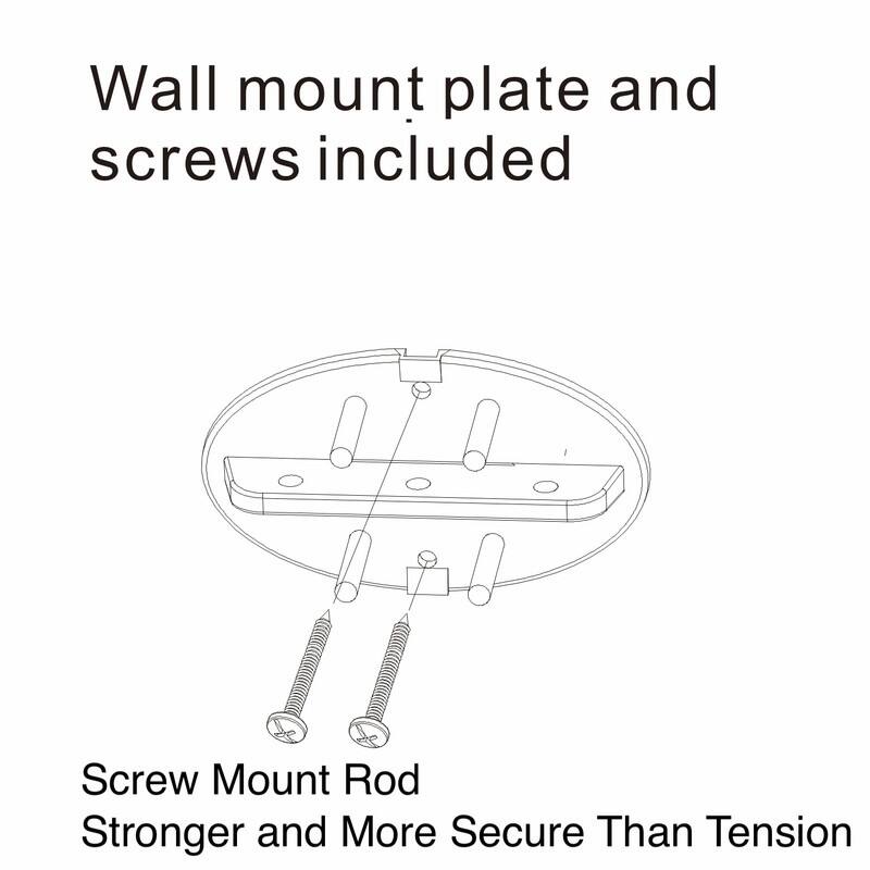 Utopia Alley Rustproof Wall Mounted Aluminum Double Curved Shower Curtain Rod, Screw Mount Rod, Adjustable Rod from 45" to 72"