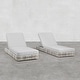 preview thumbnail 11 of 9, The Laze Moderno Outdoor Chaise Lounge (Set of 2) Ivory Driftwood