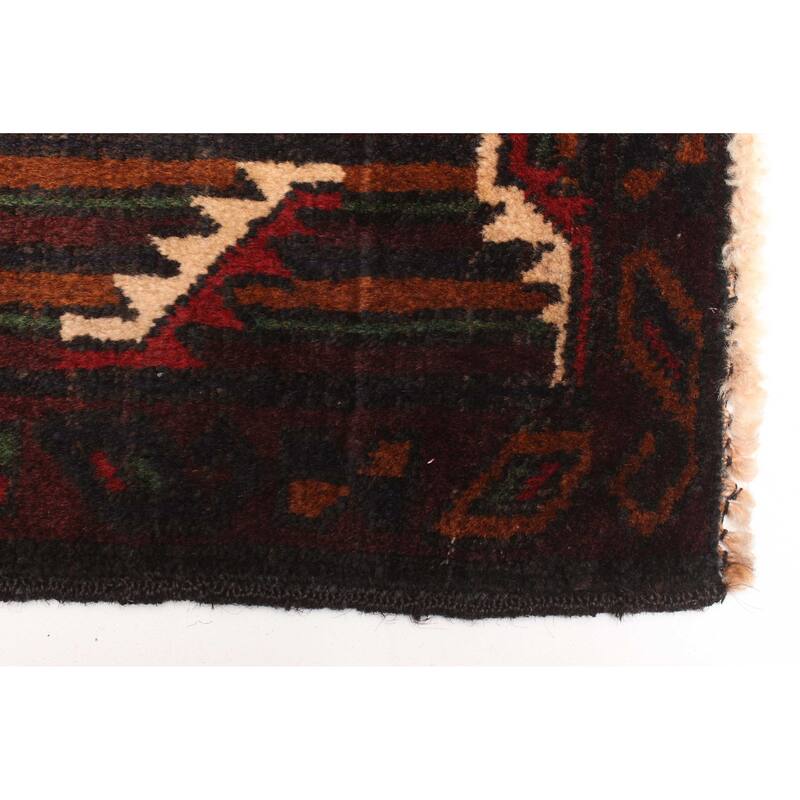 ECARPETGALLERY Hand-knotted Teimani Burgundy Wool Rug - 2'11 x 4'6