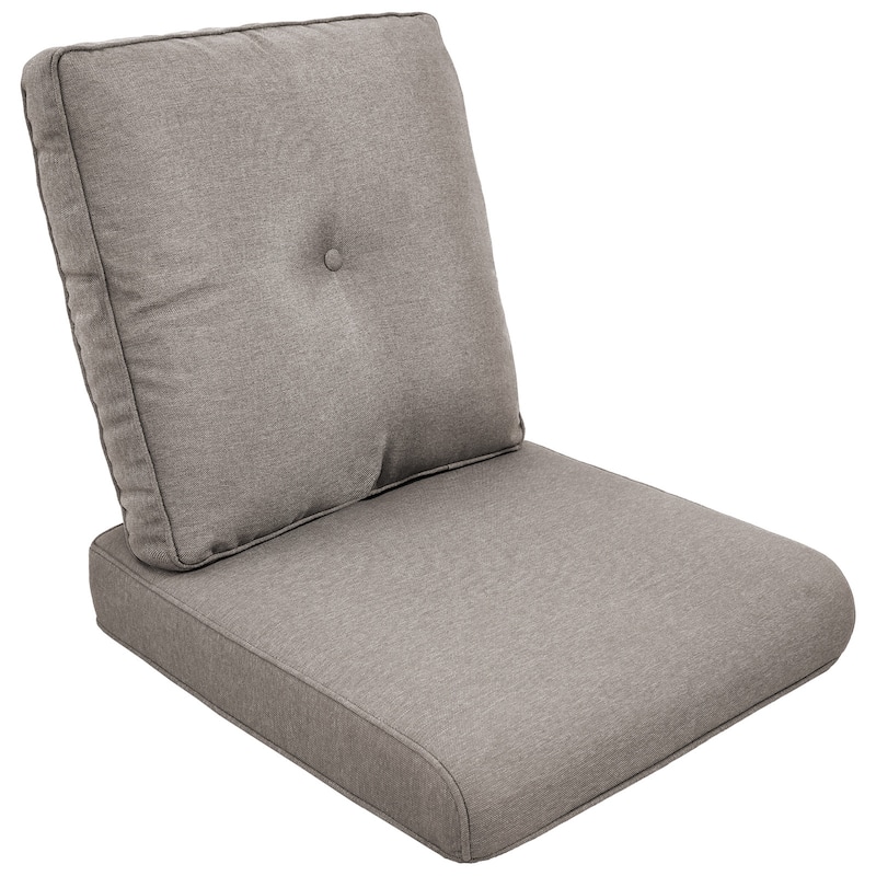 Patio Outdoor Cushions with Removable Cover - Grey - with buckle style