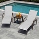 preview thumbnail 36 of 49, VredHom Outdoor Patio Adjustable Chaise Lounges Chairs with Arms (Set of 2/4 )