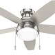 preview thumbnail 12 of 22, Hunter Lilliana Low Profile Ceiling Fan w/LED Light Kit, Pull Chain, Exclusive SureSpeed - Modern, Transitional