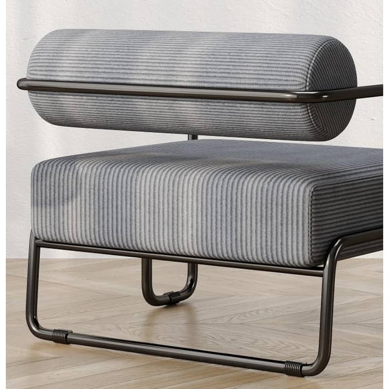Living Room Corduroy Upholstered Accent Chair with Iron Frame